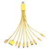 10-in-1 Multi-Device Charging Cable 23cm PVC Tangle-Free Cord Universal High Toughness Data Cable for Most Phone