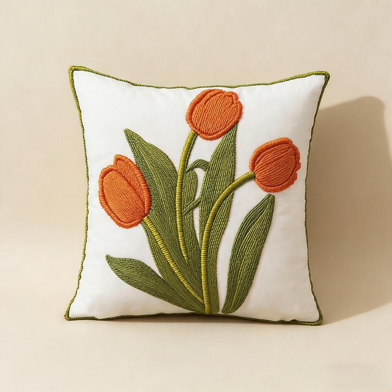 Boho 2D Flat Printed Floral Bird Cushion Cover Throw Pillow Case Sofa Bed Couch Living Room Aesthetic Home Decor