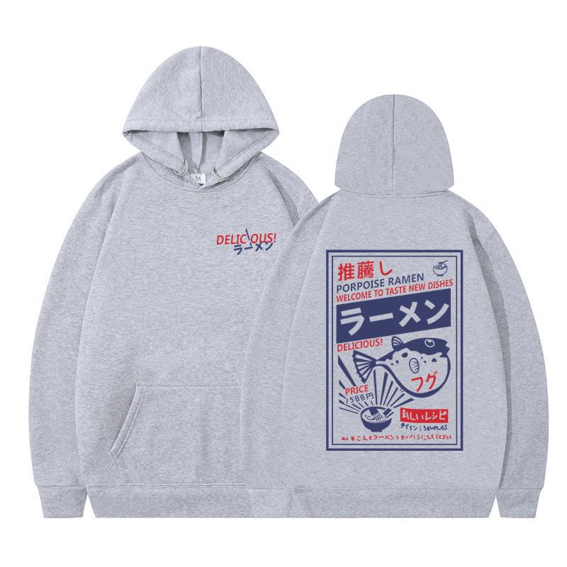 Autumn and Winter New Popular Trendy Brand Japanese Cartoon Printing Youth Men and Women Street Tide Loose Hooded Sweater