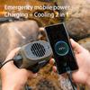8000mAh Rechargeable Wearable Plastic Personal Cooling Fan 3 Speed Quiet Brushless Motor Hands-free Belt Outdoor Work Camping