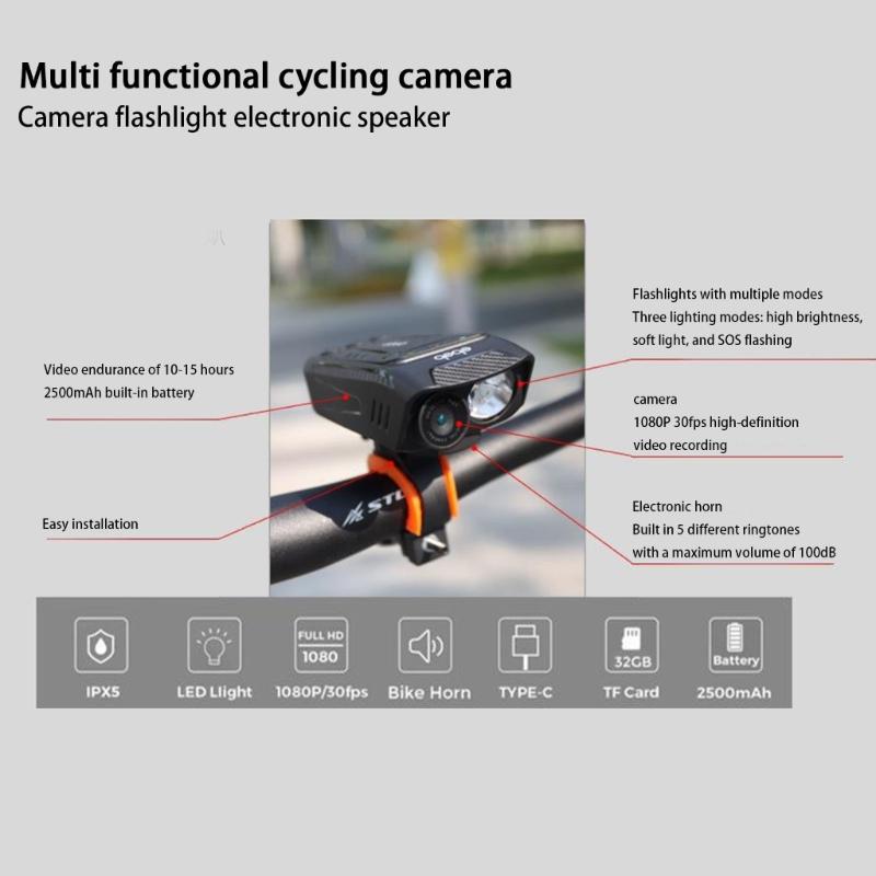Water Resistant Cycling Video Device With strong Build 1080P Recording And Speed Measurement For Outdoor Use