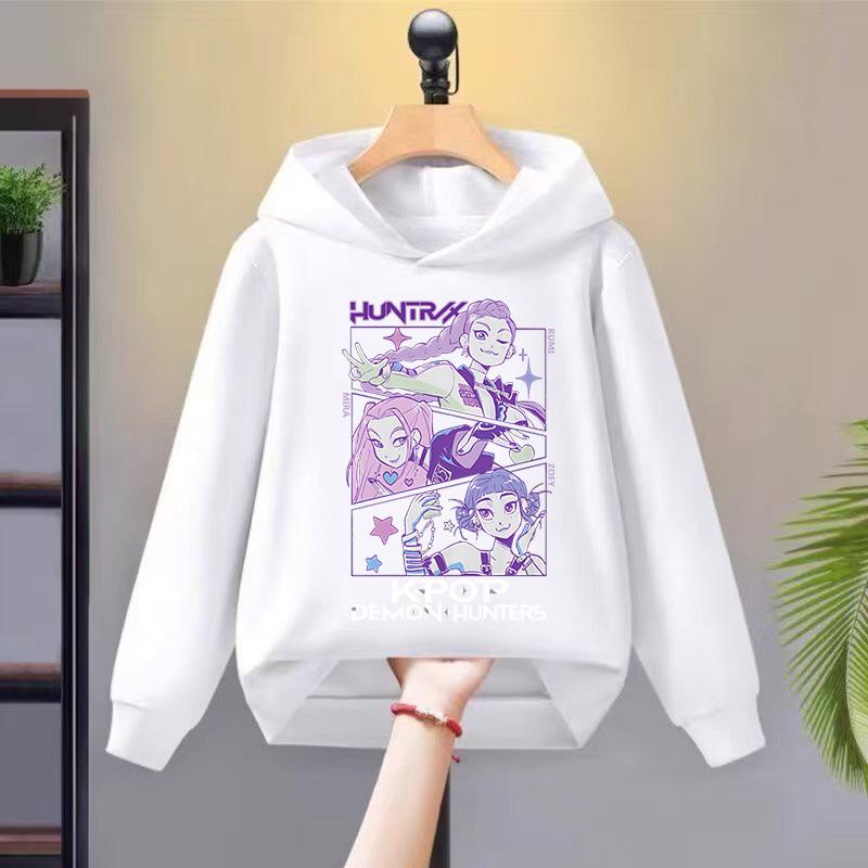 Kpop Hexenjagd Kinderbekleidung, einschließlich Herren- und Damen-Frühlings- und Herbst-Hoodies und modische Sweatshirts 2025yeas