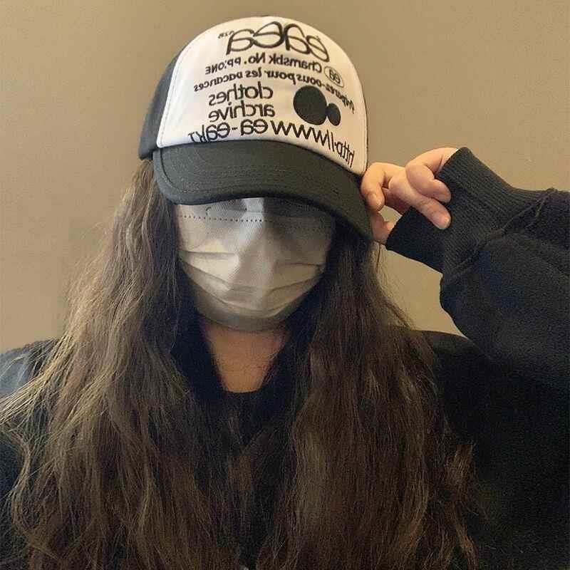 Trendsetting Style American Baseball Cap  Women With Unique Color Block Design