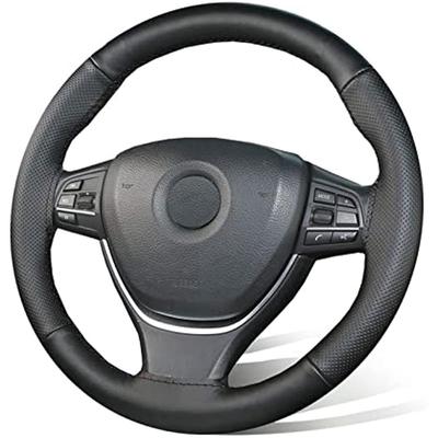 Leder-Auto-Lenkradbezug, Universalgröße für DIY-Lenkradbezug, rutschfest und weich, 37–38 cm