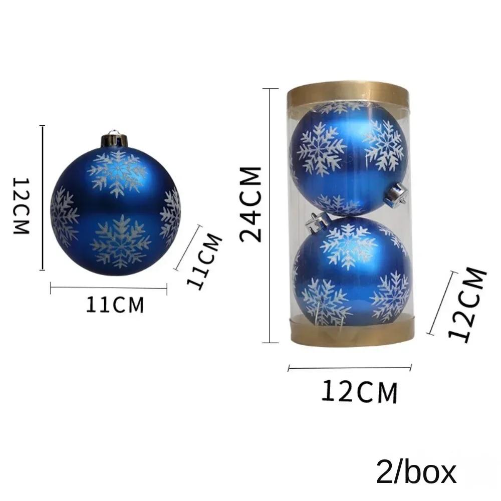 3/2/1Pcs Pumpkin Balls Christmas Tree Ornament Plastic DIY Crafts Painted Christmas Gifts Boxes Pendant Hanging Ornament