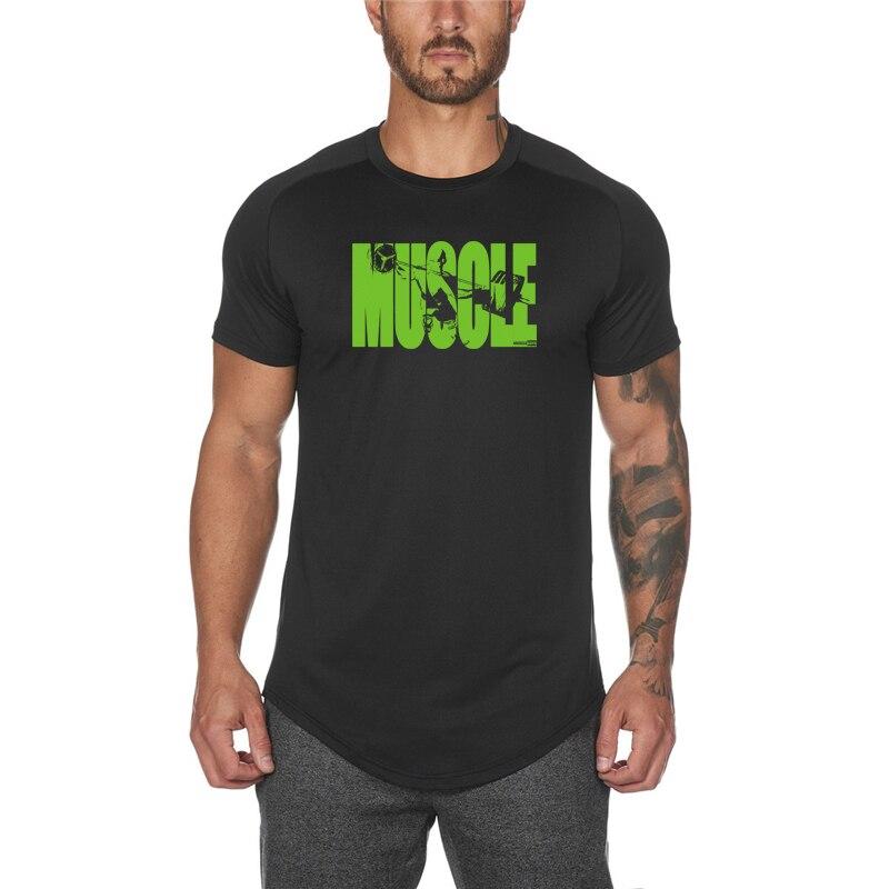 Muscleguys New Mesh Quick-drying Casual Short Sleeve Men's Gym Running T-shirt Outdoor Jogging Top