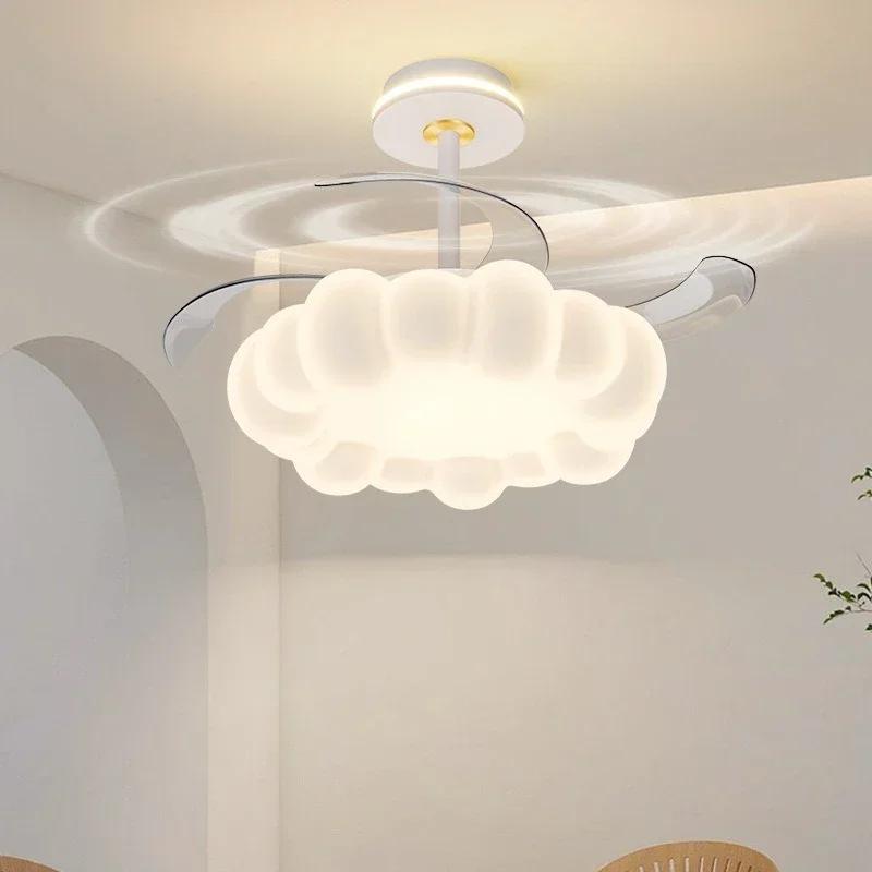 Modern luxury fancy ceiling fan with Light remote control living room Nordic dining room home decoration ventilation ceiling fan