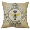 Elegant 18" Butterfly Bees Cotton Linen Pillow Case For Stylish Home Decor