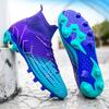 New Professional High Top Football Shoes Artificial Grass Leather Youth Students Training Soccer Shoes for Men And Women Sports