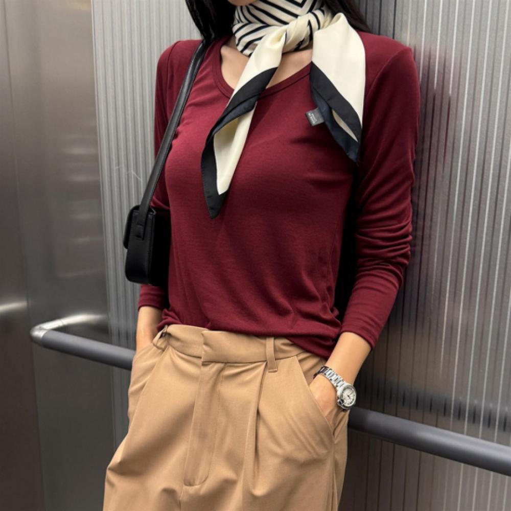 New ArriVals Open Run Women V Neck Long sleeVe T shirT Basic Design