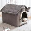 Kleine Hundehütte Universal für alle Jahreszeiten Teddy Winterwarm Abnehmbar und Waschbar
