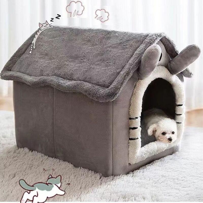 Kleine Hundehütte Universal für alle Jahreszeiten Teddy Winterwarm Abnehmbar und Waschbar