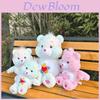 Peluche de Ositos Cariñositos con Corazón Arcoíris y Diseño de Flor de Cerezo Tejido Suave y Cómodo