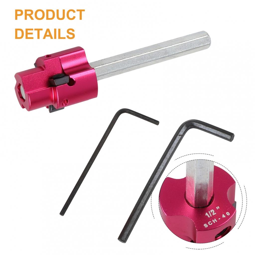Aluminum Alloy Body PVC Pipe Reamer Triple Blade Tool Compatible With CPVC