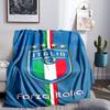 Italy Football Crest Blanket Flannel Throw for Sofa, Indoor, Camping, Living Room, Office, Chair, And Bed Soft Birthday Gift
