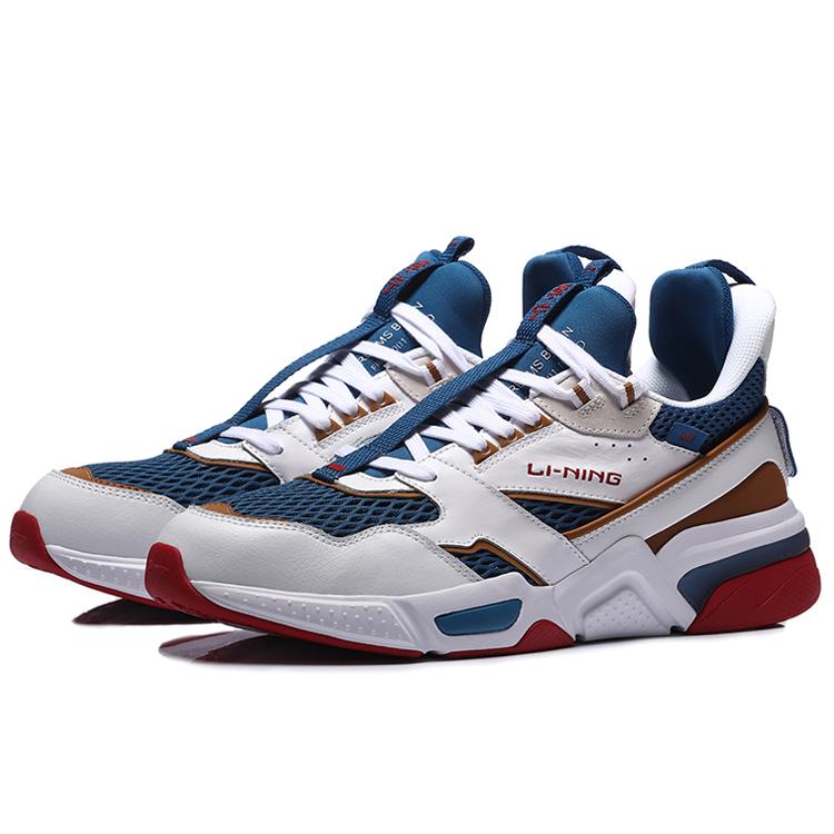 Li Ning 001 Running Shoes Men's Low Top White/Blue/Red AGLN227-7
