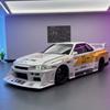 Large 1:18 Gtr Skyline Alloy Car Diecast Model Toy Doors Opened  Sound Light Pull Back Miniature Vehcie Adult Boy Birthday Gifts