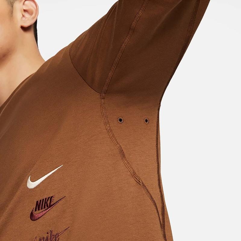 New Nike T Shirts Men's Brown FZ6376-281