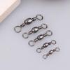 100Pcs Fishing Rolling Swivel Snap Drag Stainless Steel Fishhooks Barrel Swivel Fishing Line Connector Saltwater Freshwater