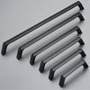 Long Black Zinc Alloy Handles Brushed Cabinet Wardrobe Shoe/Disinfection Cabinet Drawer Door Knobs Hardware