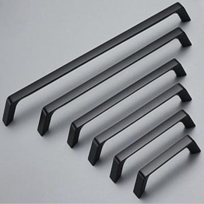 Long Black Zinc Alloy Handles Brushed Cabinet Wardrobe Shoe/Disinfection Cabinet Drawer Door Knobs Hardware