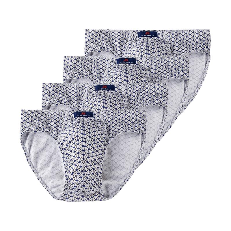 4 kusy pánských bavlněných kalhotek Pohodlné spodní prádlo Středně vysoké slipy Potisk Spodky Chlapecké Prodyšné kalhotky L XL 2XL 3XL 4XL 5XL