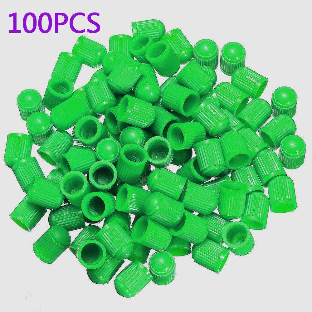 100Pcs/Set Car Tire Air Valve Stem Caps Auto Wheel Stem Air Valve Dust Covers Auto Motocycle Bike Dustproof Caps