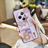 Protective Anti-dust Phone Case For Redmi A4 5G Back Cover Shockproof Waterproof Cartoon Silicone Durable Ring Kickstand