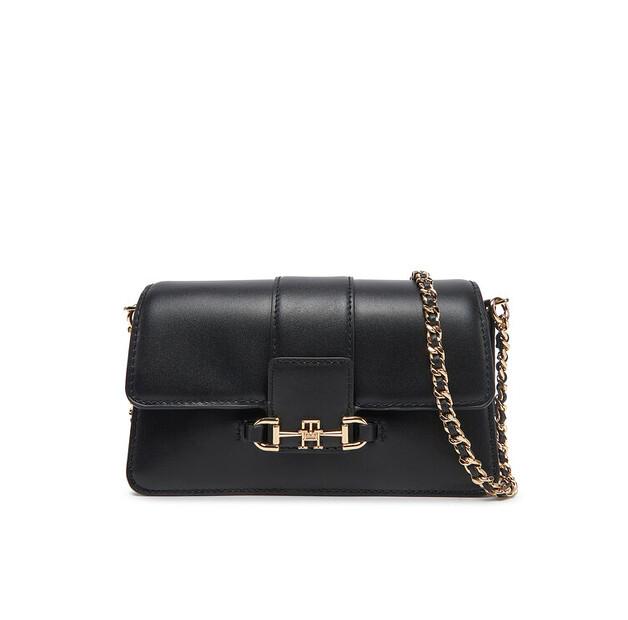 Сумочка Tommy Hilfiger Heritage Leather Crossover AW0AW17212 чёрный 16847₽