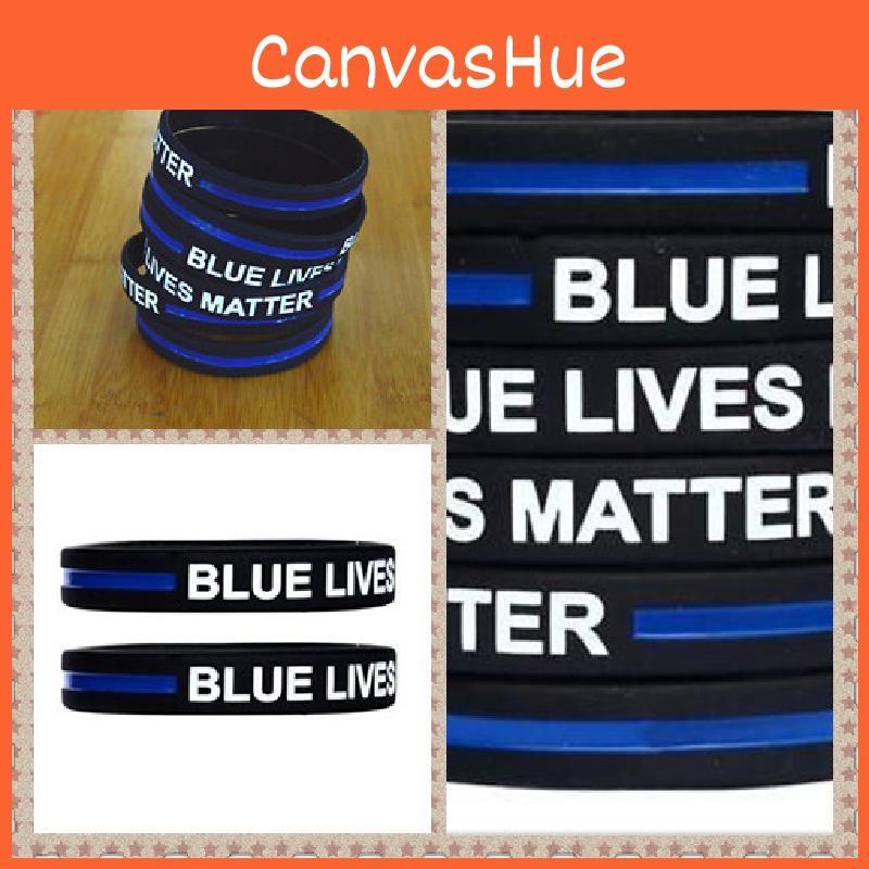 Thin 1 Blue Line Bracelet Lives Matter Wristband Support Decoration Accessories