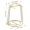 Iron Teacup and Saucer Display Stand Arched Rack for Hanging Cups Storing Saucers Kitchen Coffee Shop Cabinet Counter Storage