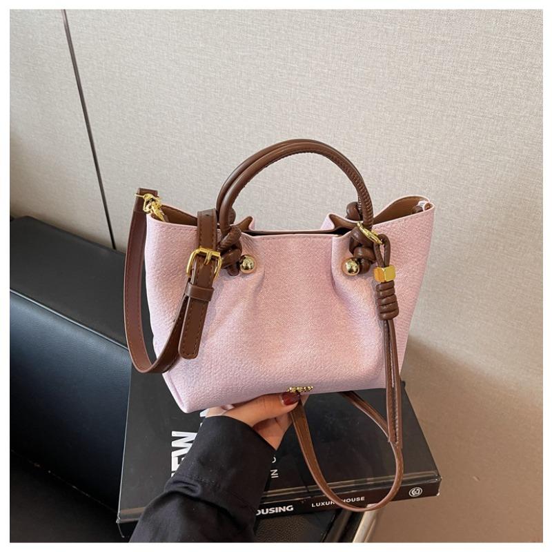 

Bag women s new fashion shoulder messenger bag large capacity casual versatile portable bucket bag women розовый