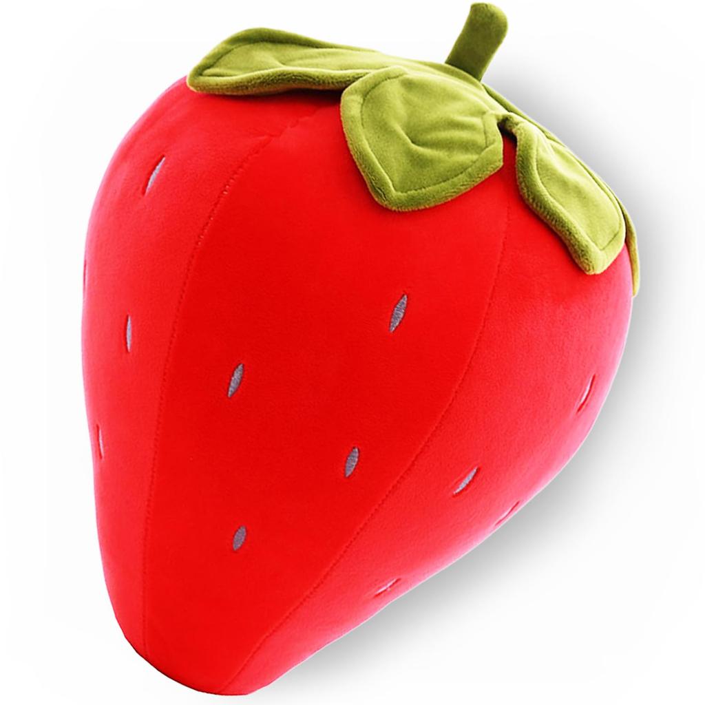 Strawberry Cushion Plush Toy, Cute Fruit Decoration, Large, Mascot, Life-size, Girly, Fluffy, Indoor Decoration, Ornament, Single Person, Pillow
