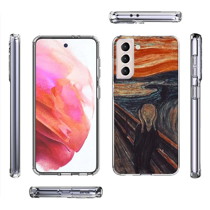 Van Gogh Oil Painting Phone Case For Samsung S25+ Edge Galaxy S24 FE S23 Ultra Capa Shell S22+ S21 Plus S20 FE Cover Silicone So