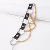 Women Hip Hop Punk Style Exaggerated Necklace Metal Texture PU Heart Jewelry Trendy Cool Personality Clavicle Necklace Jewelry
