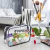 18pcs Waterproof Storage Bag With Zipper Transparent Travel Makeup Cosmetic Bag For Traveling
