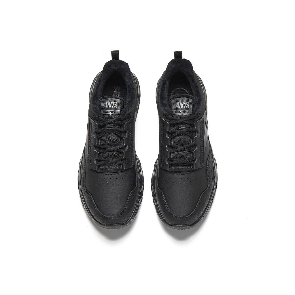 Anta Lightweight Breathable Soft Sole Shock Absorbing Casual Running Shoes Men Sneakers Black 912545519-1