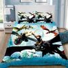 Train Dragon Duvet Cover Pillowcase Bedding Set cartoon Adult Boy Girl Bedroom Decoration Children Gift Single Double Large Size