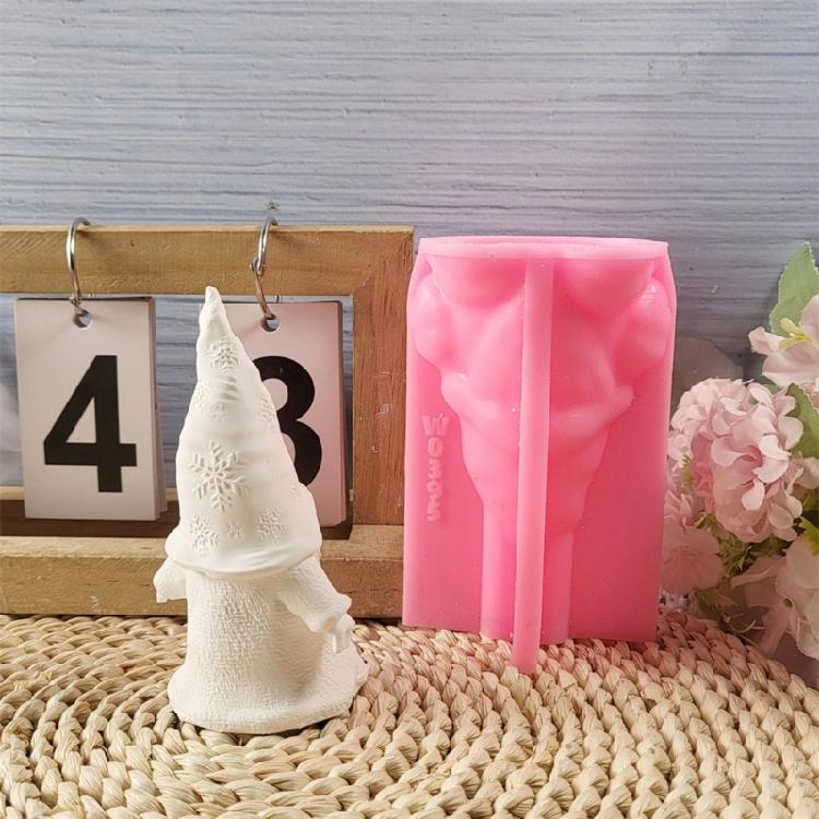 Gnome Figurine Shaped Ornament Mold Flexible Silicone Christmas Desktop Decoration Mold Living Room Embellishment Mould