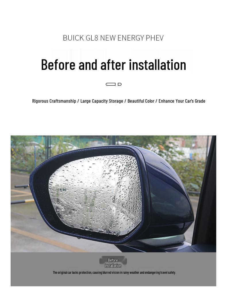 2024 Buick GL8 PHEV Rearview Mirror Rainproof and Anti-Fog Film Upgrade
