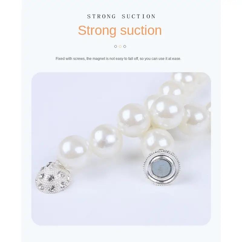 1PCS Simulation Pearl Magnetic Curtain Tiebacks Curtain Ties Car Curtain Ties Decorative Ties Bundle Rope Children's Room Decoration
