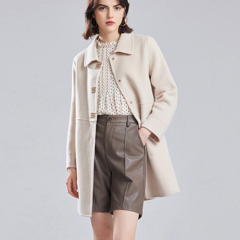 Women Wool Coat 100% Wool MODERN NEW SAGA Autumn Woolen Coat Winter Wool Overcoat Women Cashmere Long Jackets