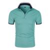 2022 Men's Summer Solid Color Polo Shirt - Trendy Sporty Short Sleeve Top