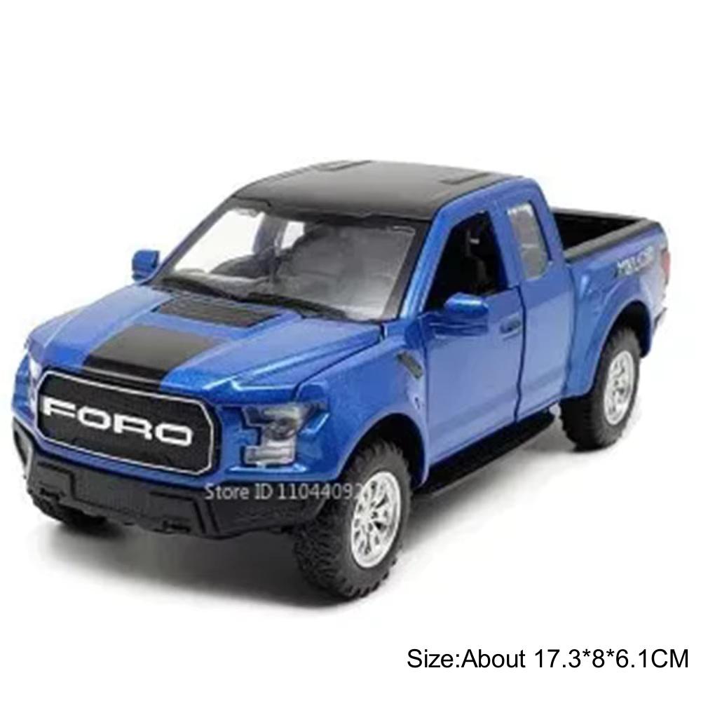 1:32 Scale Raptor F-150 BigFoot Pickup Car Model Toy Pull Back Sound&Light Off Road Truck Models Collection Gifts For Kids