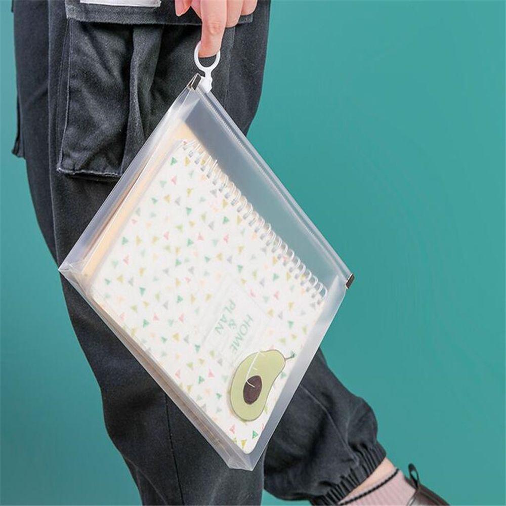 A5 A6 Size Zipper Folders Desk Storage School Folder Binder Pockets Office File Holder Document Bag