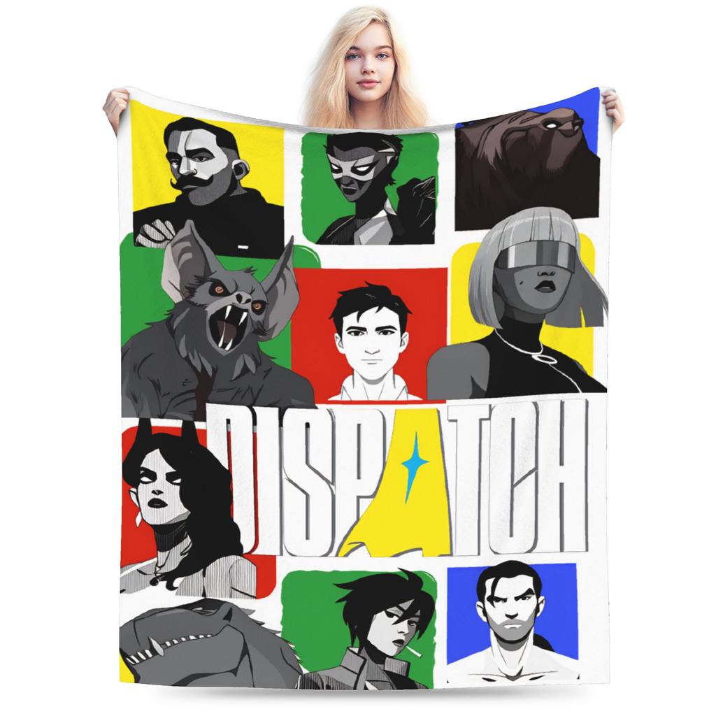 Покрывало для игры Dispatch Blanket Cover Invisigal Водяной Мальчик Шерстяное Пледовое Покрывало Декор для Путешествий на Самолете Ультрамягкое Теплое Покрывало на Кровать