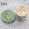Metal Seal Heads for Scrapbooking Wax Sealing Copper Stamp Head, with Detailed Relief Texture, Round DIY Crafting Shaped Durable Brass Wedding