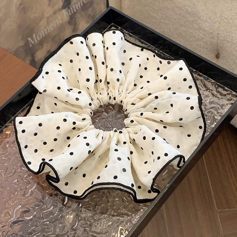 

Двухслойная резинка для волос «Большой кишечник» в горошек, новая резинка для волос, элегантная, простая и нежная повязка на голову, резинка-кишка для женщин