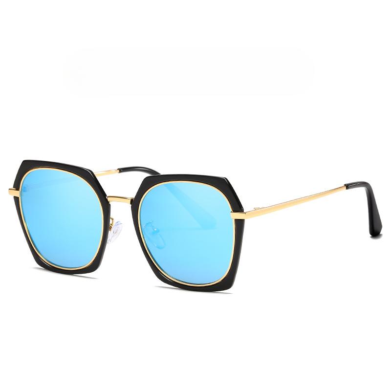 Neue Mode TAC Polarisierte Sonnenbrille Europäische Metallrahmen Sonnenschirm Fahren Damen Farbfilm Sonnenbrille