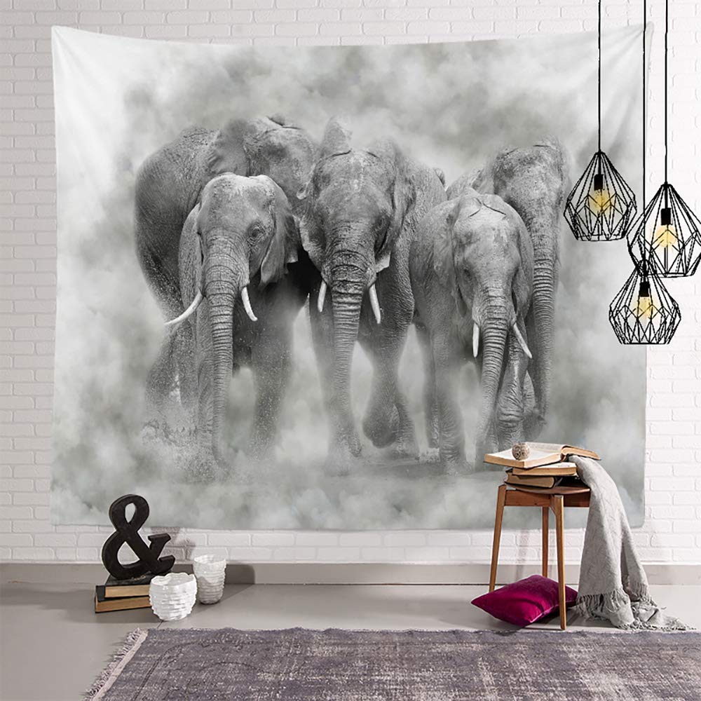 Гобелен с рисунком дикой природы в прериях африканского слона для дома — фото 16